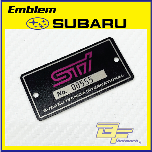 สัญลักษณ์ STI JDM Subaru Sti แผ่นสัญลักษณ์อลูมิเนียม
