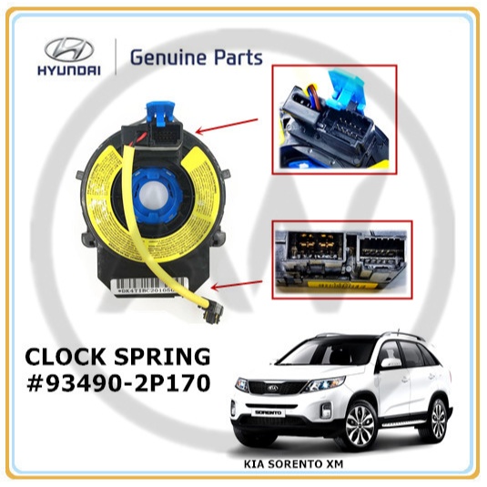 Kia Sorento XM 2010-2015 พวงมาลัยถุงลมนิรภัยสายเกลียวนาฬิกาสปริง