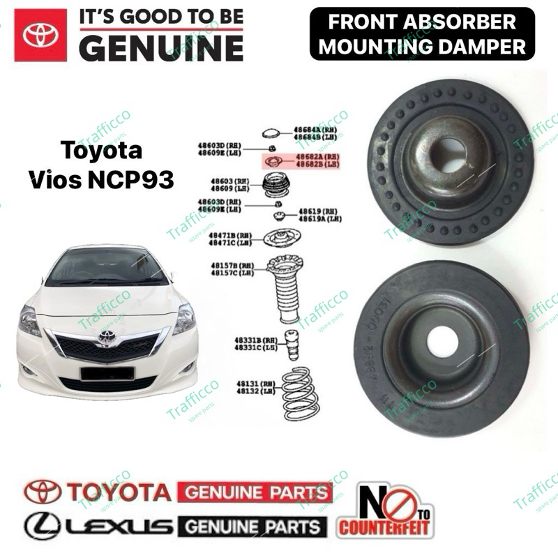 Toyota Vios NCP93 น็อตยึดโช้คอัพหน้า 48682-0D031