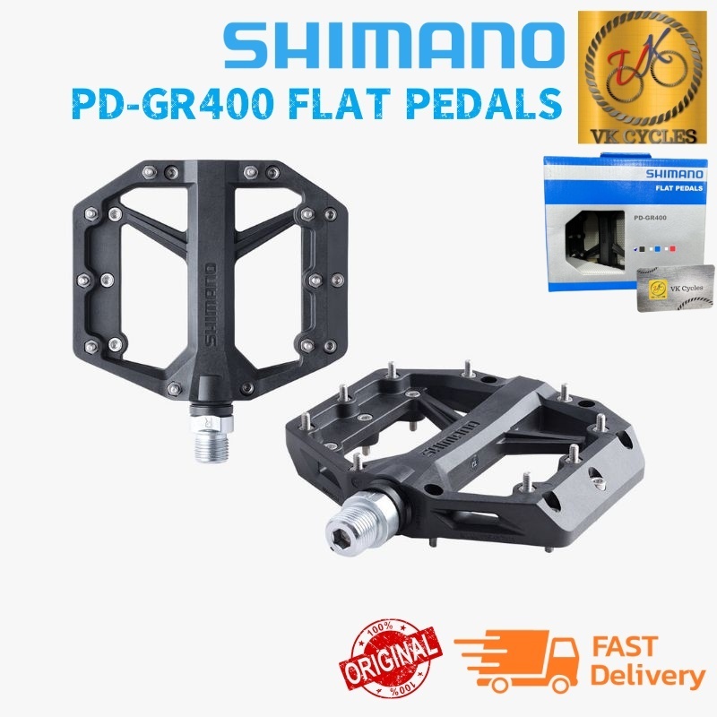 SHIMANO FLAT PEDAL GR400 PD-GR400 MTB PEDAL - รับประกัน 1 ปี