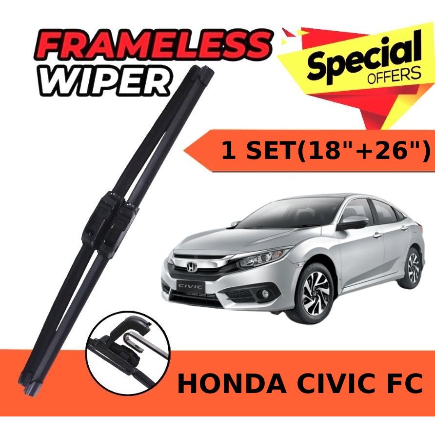 ใหม่ รถ WIPER Honda Civic FC FC1 FC6 WIPER 1SET (18"+26") WIPER CIVIC FC