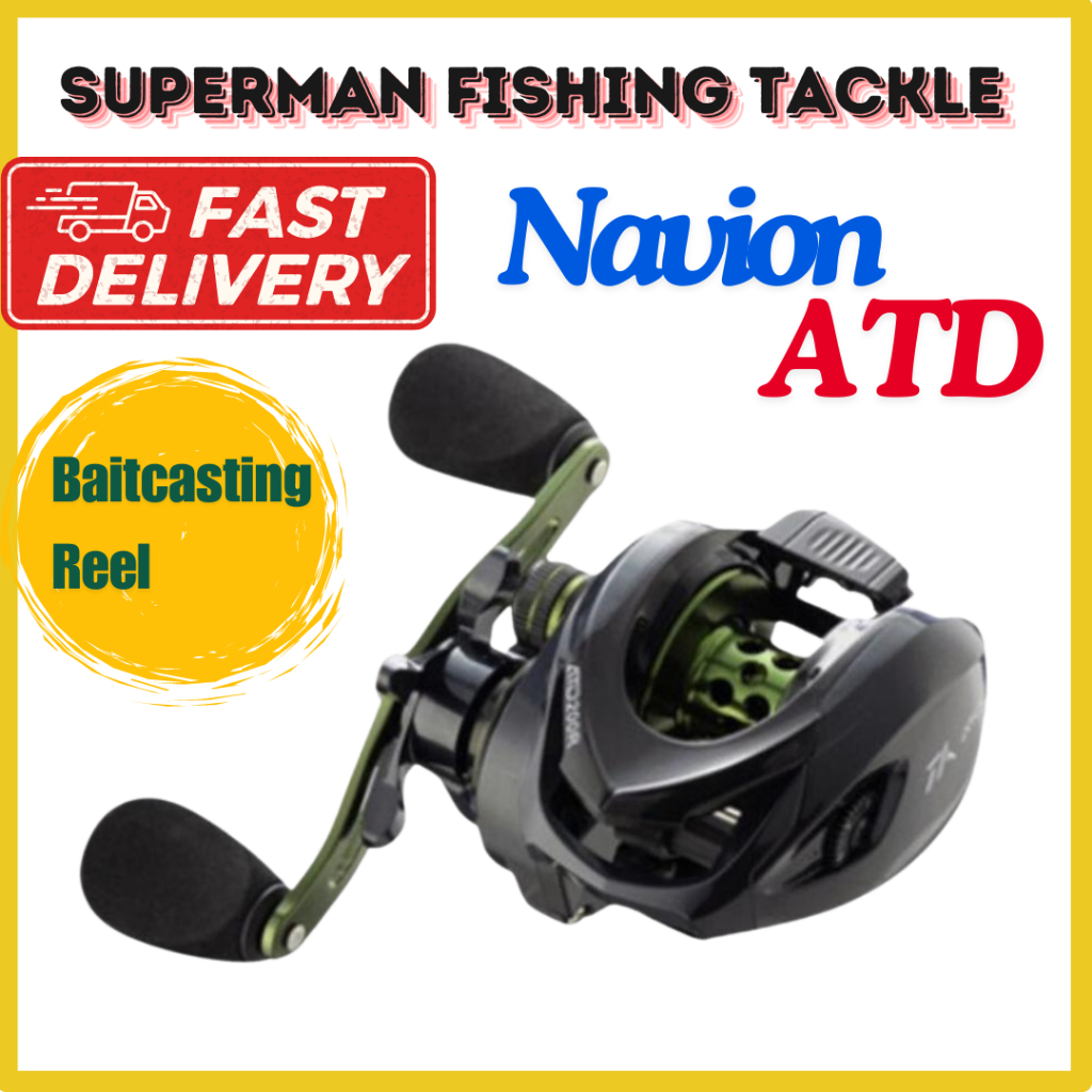 Navion ATD200 Baitcasting Reel Mesin Atas Casting Reel BC น้ําหนักเบา/ตื้น Spool Ultralight 7.2:1 8K