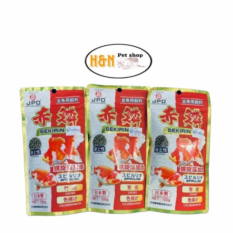 JPD JAPAN PET DESIGN SEKIRIN SPIRULINA อาหารปลา 100G