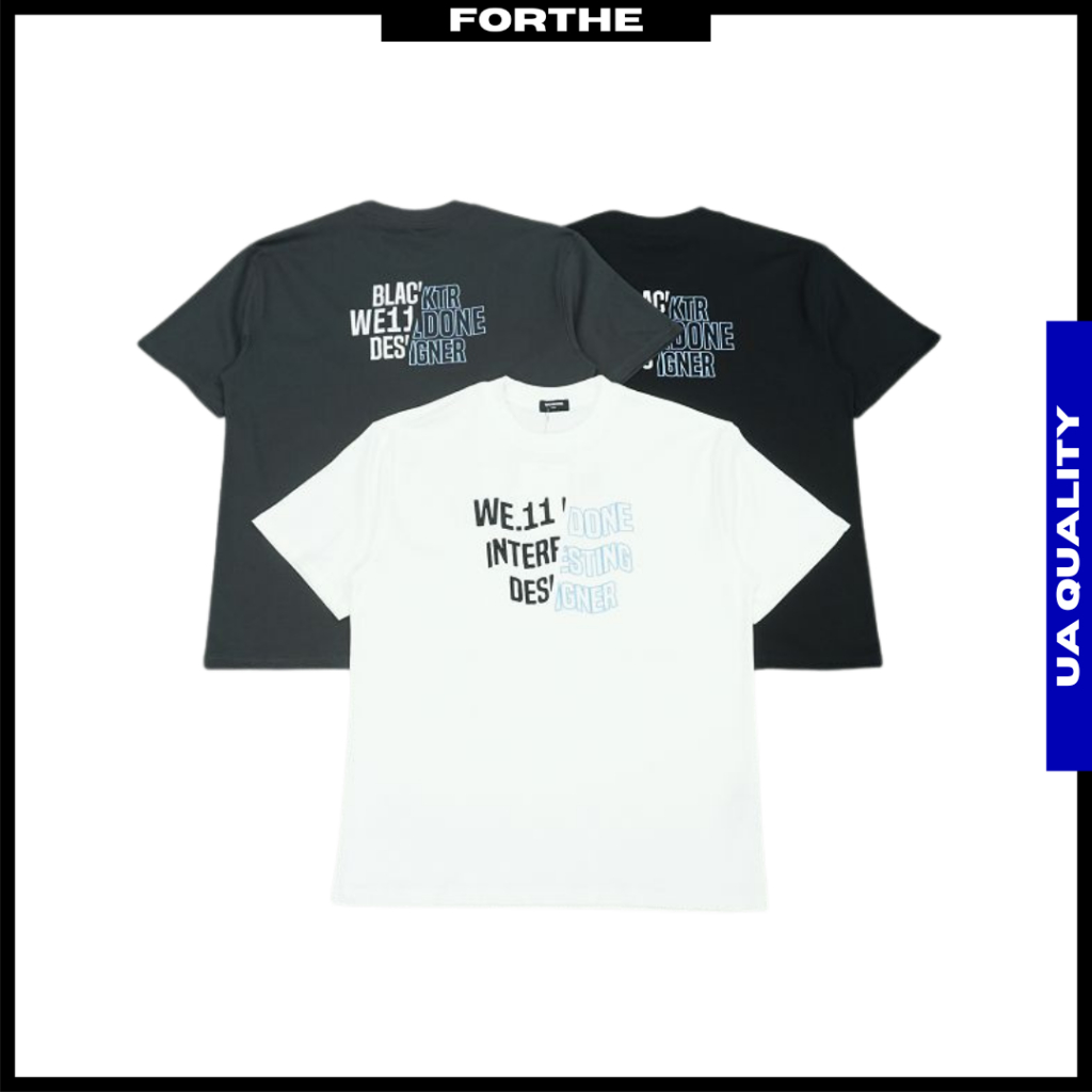 WE11DONE นักออกแบบที่น่าสนใจพิมพ์ TShirt ขนาดใหญ่ Streetwear We11done TShirt