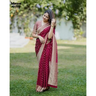 AD-1038~Exclusion Banarasi Soft Silk Saree