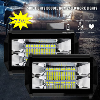 5 LED Work Light Bar 24 72W Sportlight รถ Off Road Flood ไฟหมอก DRL Light Bar กันน้ําขับรถวัน