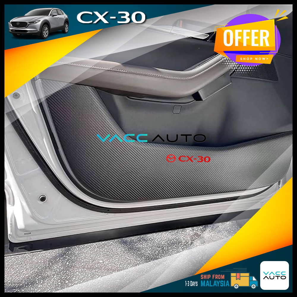 Mazda CX30 CX-30 DM 2019 - 2027 แผงประตูสติกเกอร์ป้องกันคาร์บอน Fit Mazda CX30 CX-30 DM Vacc รถอุปกร