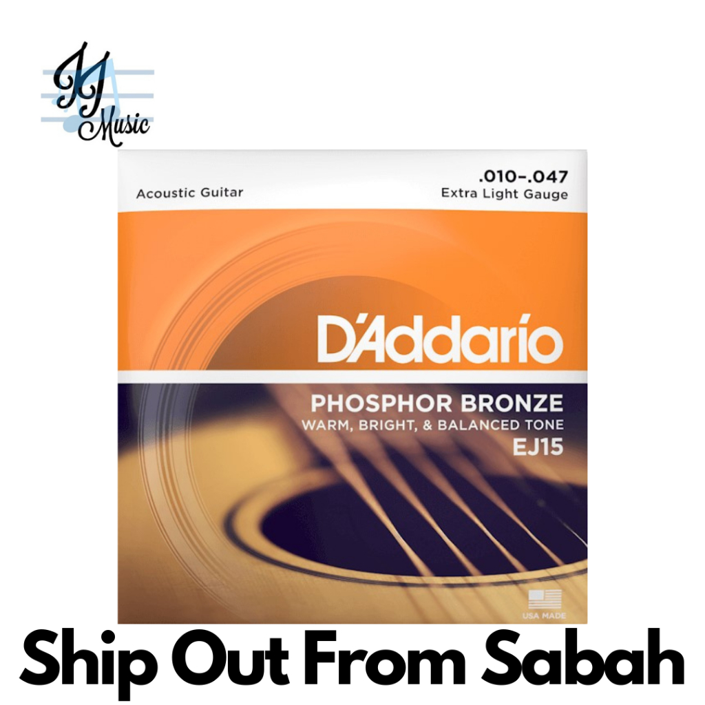 D'Addario EJ15 Extra Light Acoustic Guitar Strings, 10-47 (EJ15 / EJ-15 / EJ 15 / D'Addario String)