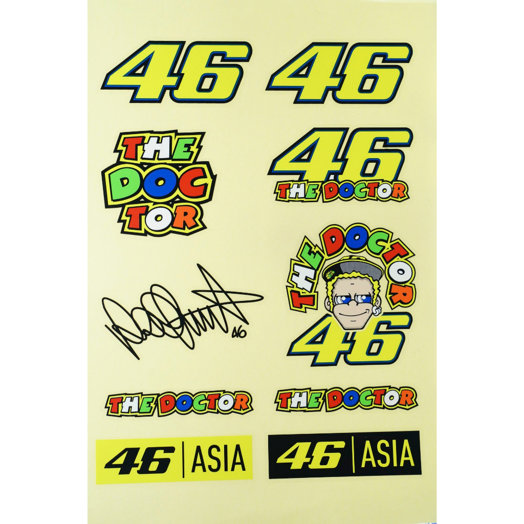 EMBLEM STICKER 02 YAMAHA VALENTINO ROSSI VR 46 ASIA VR46 SGV RIDER 2