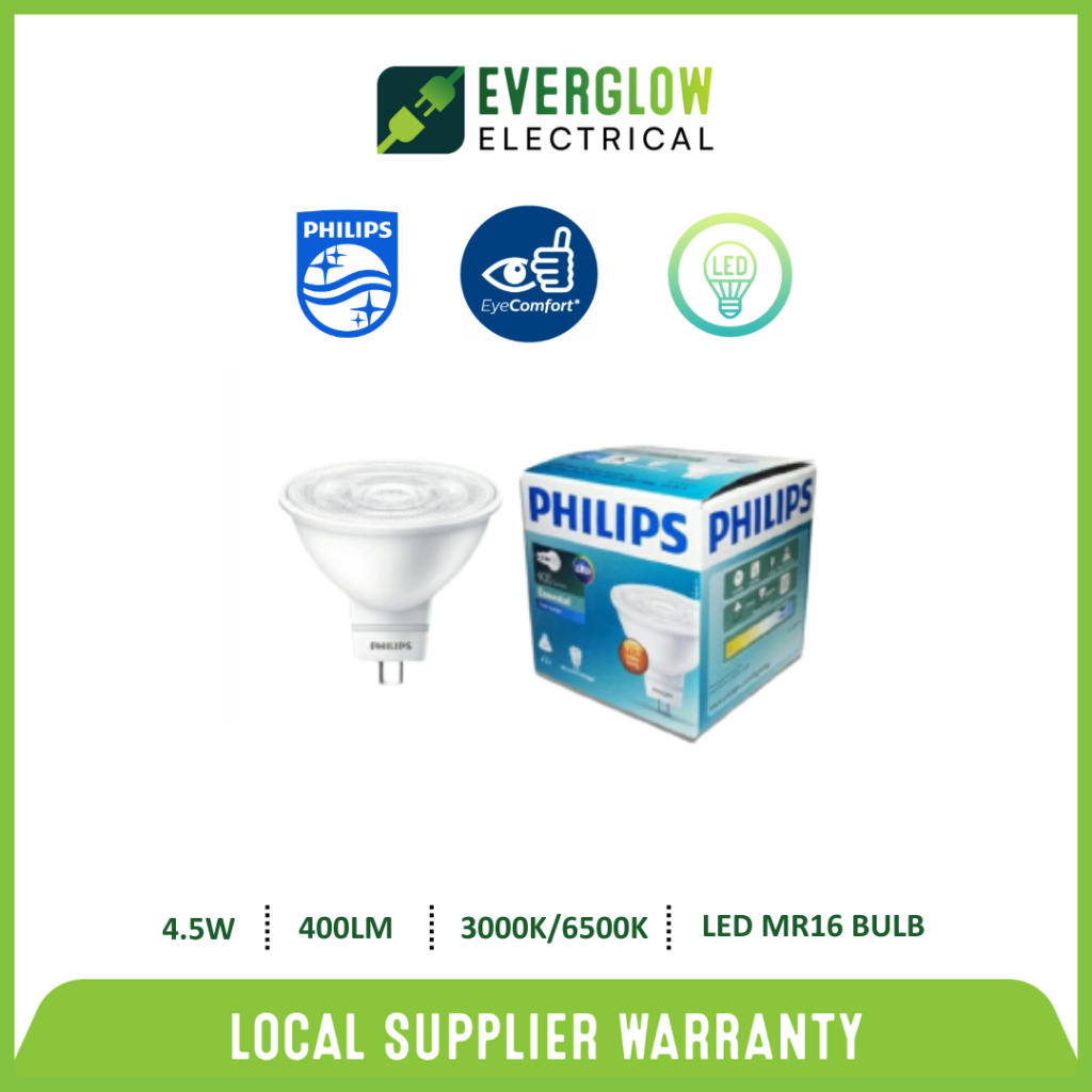 Philips ESSENTIAL LED SPOTLIGHT MR16 4.5W 240V 36D [3000K/6500K ]