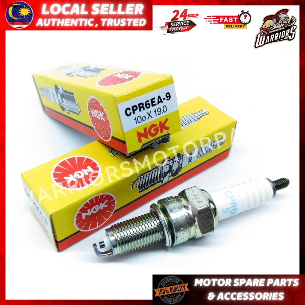 NGK CPR6EA-9 (1019.0)MOTORCYCLE SPARK PLUG WAVE125/W125S/W125X/WAVE110/FUTURE125/WAVE/ALPHA/DASH110/