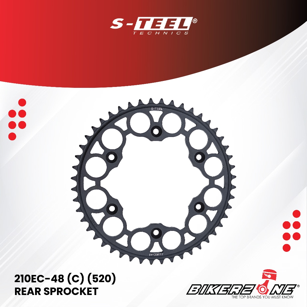 S-TEEL 210EC-48 (C) (520) Rear Sprocket for HM MOTOR, HONDA MOTORCYCLE by Bikerzone Official Store