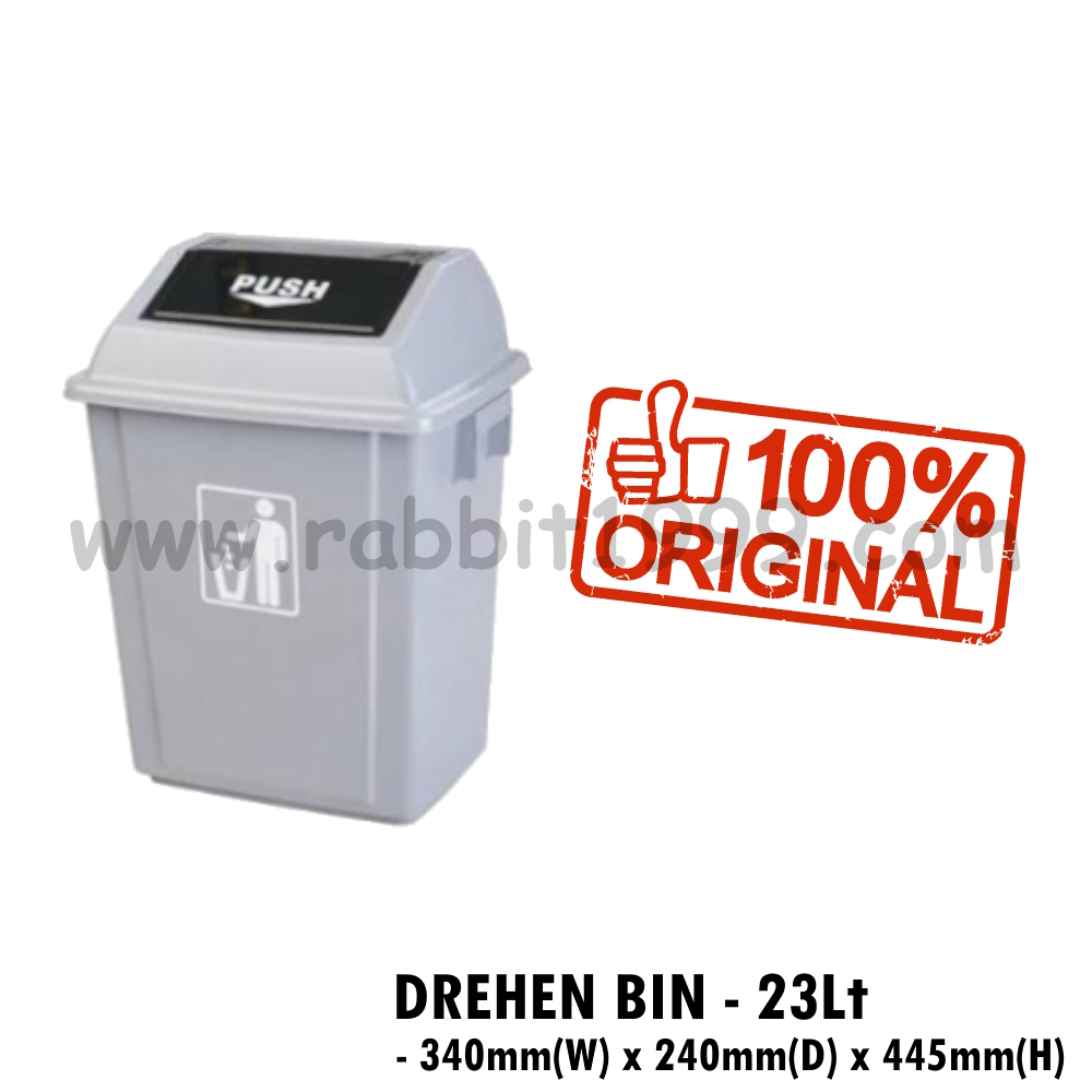 DREHEN BIN - 23Lt - Garbage Bin | Trash cans | Kitchen Dustbin | Tong Sampah Recycle Bin | Swing Dus