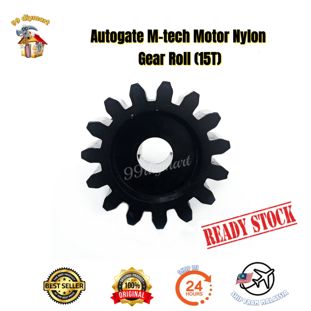 [ 15T ] Gear Nilon Motor I-Slide / Gear Pin [ 15T ] Autogate I-Slide Motor Nylon Gear Roll / GEAR PI