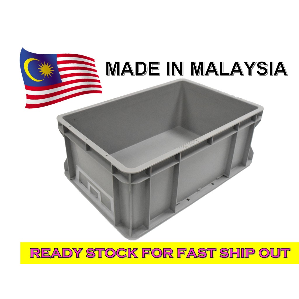 TM Polybox TM342 ภาชนะพลาสติกสําหรับงานหนักสีเทาอ่อน Made In ขนาด 503 x 335 x 195 มม.