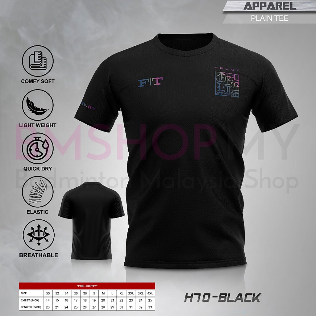 เสื้อเชิ้ต FELET คอกลม H70 โลโก้สะท้อนแสง (6 สี)