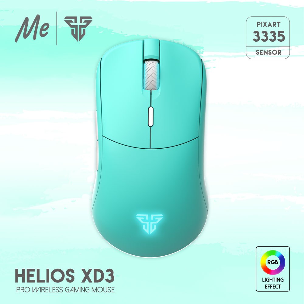 FANTECH HELIOS XD3 MINT/SAKURA EDITION PRO WIRELESS MACRO RGB GAMING MOUSE