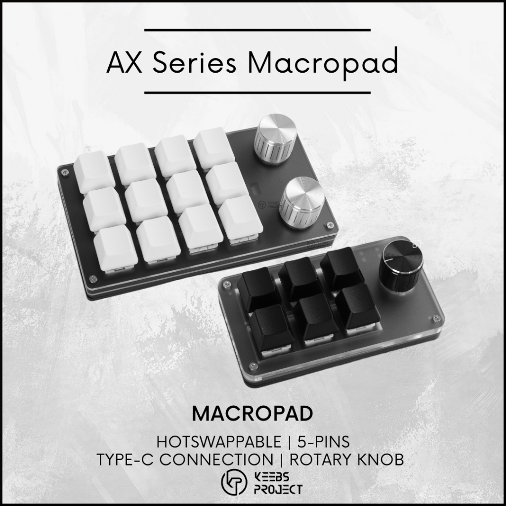 Ax12/ax6/ax3 RGB Mechanical Macropad/Numpad ประกอบชุด Hot-Swap ALL KEYS Customisation Custom Driver