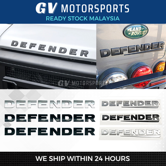 Land Rover Defender Emblem โลโก้รถด้านหลัง Decal ป้ายสติกเกอร์ ABS สําหรับ Range Rover Land Rover