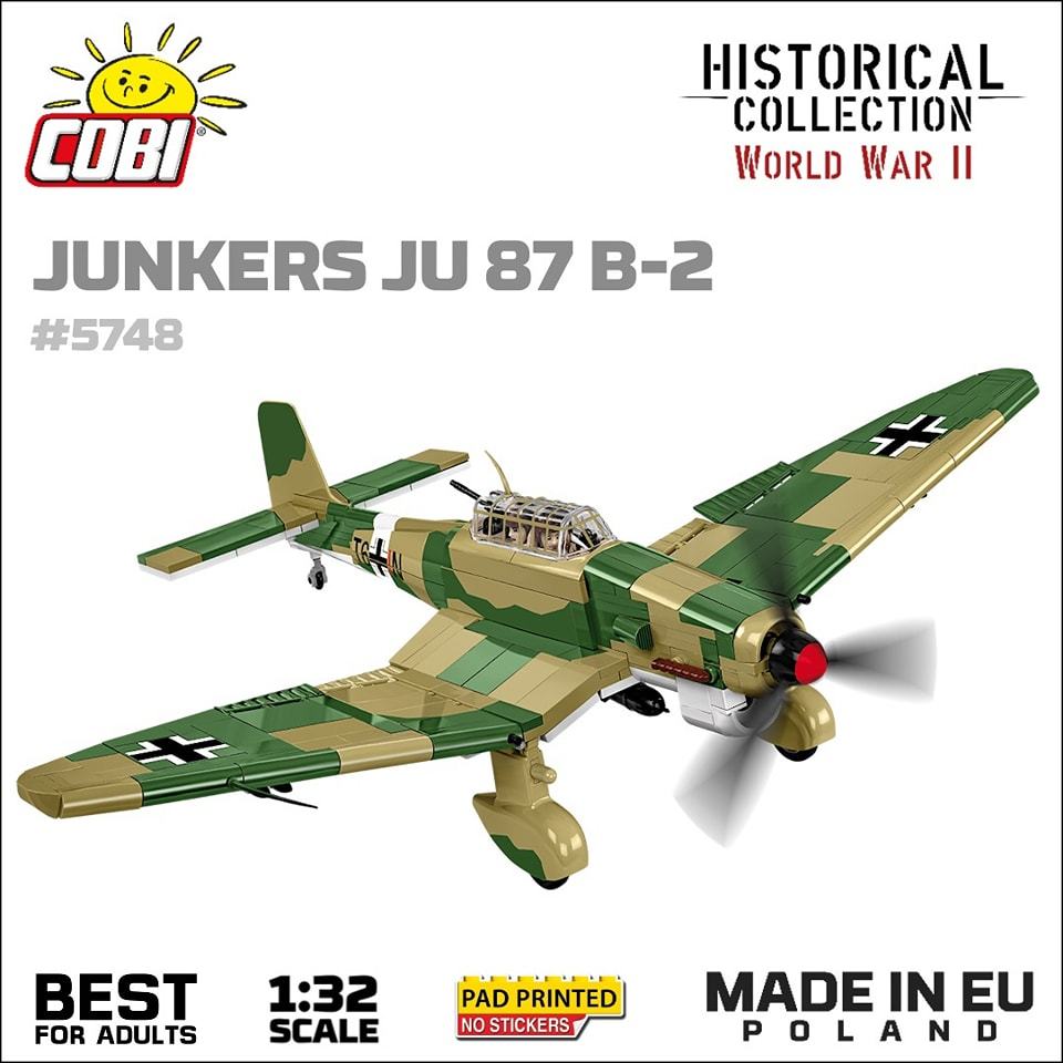 COBI Building Block LEGO Junker Ju-87 Stuka 1/32 Scale เยอรมัน WW2 Bomber Plane
