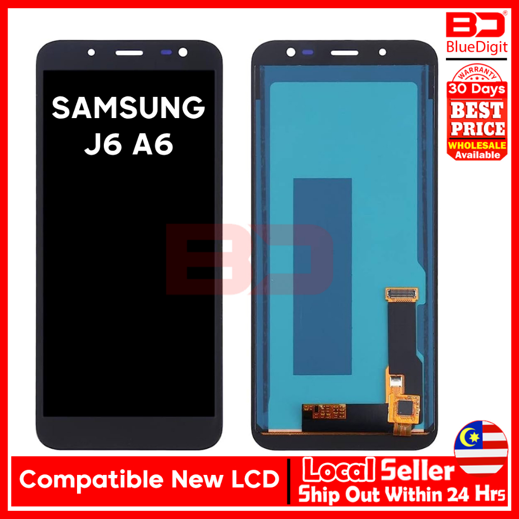 SAMSUNG J6 A6 2018 J600 A600 J600G J600F A600F J600G J600FN LCD Touch Screen Digitizer เปลี่ยนจอแสดง