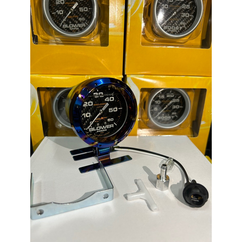 มิเตอร์อัตโนมัติ Blower Boost 35psi 60psi Titanium Stand Universal