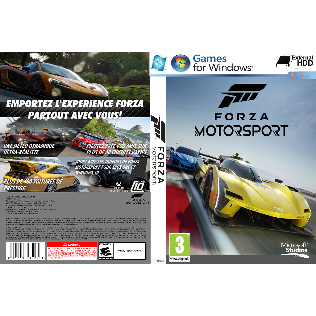 FORZA MOTORSPORT – V1.488.4138.0 MS (OFFLINE) + 5 DLCS PC GAME Offline [Pendrive INSTALLATION]