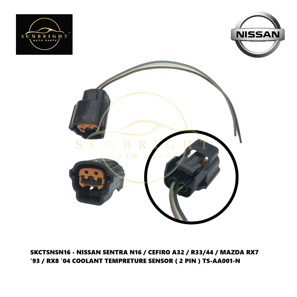 NISSAN SENTRA N16 / CEFIRO A32 / R33/44 / MAZDA RX7 93 / RX8 04 COOLANT TEMPRETURE SENSOR ( 2 PIN ) 