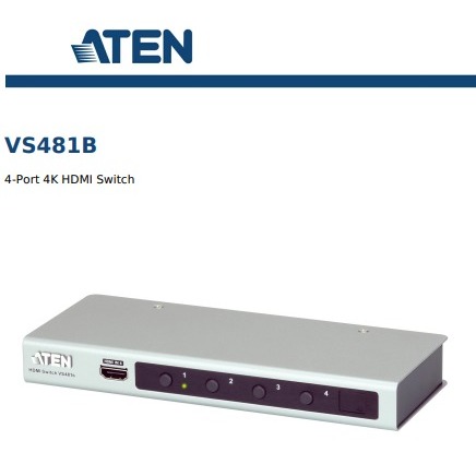 ATEN สวิตช์ HDMI ULTRA HD 4Kx2K (VS481B) 4k 4 พอร์ต BULK PACK