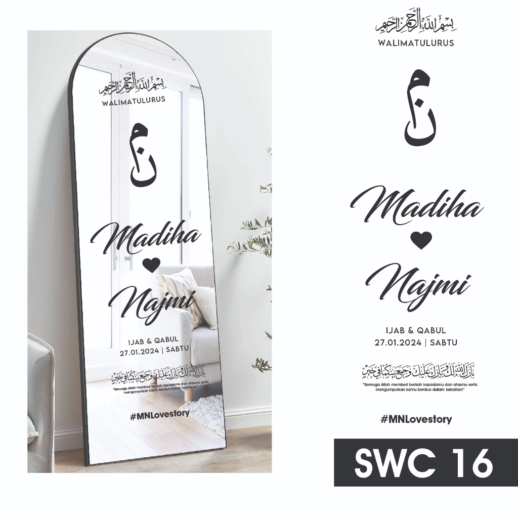 STIKER CERMIN WELCOME BOARD CUSTOM STIKER SAHAJA