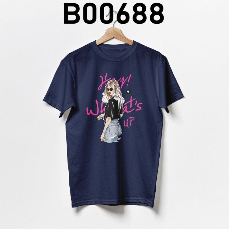 PRETTY T เสื้อ CHIC ผู้หญิง 2XL ผ้าฝ้ายฤดูร้อนรอบคอแขนสั้น CASUAL STREETWEAR BAJU PEREMPUAN KAIN SEJ