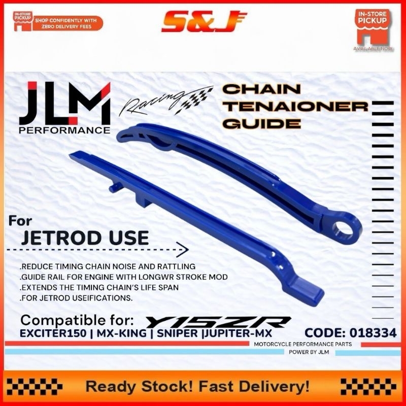 JLM Y15 Y15ZR LC135 V1 - V7 LC5S RACING CHAIN TENSIONER GUIDE SET JET ROD + 4 +6 TIMING GUIDE JETROD