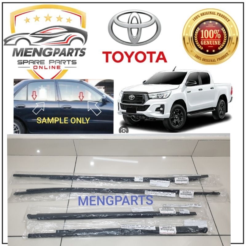 TOYOTA HILUX REVO ,ROCCO ROGUE 4 ประตูกระจกด้านนอก MOLDING 68160-0K010 68210-0K010 68180-0K010 68180