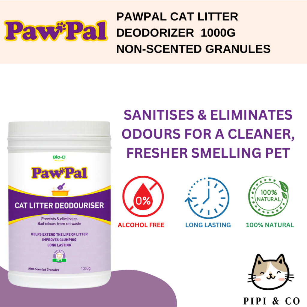PAWPAL CAT LITTER DEODOURISER PASIR KUCING PEWANGI 1000G[PI & CO ] [FAST SHIP OUT]