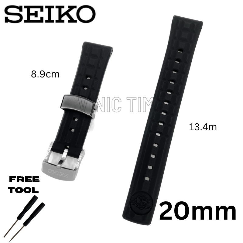 Seiko Prospex Limited Edition สายนาฬิกาข้อมือซิลิโคน สีดํา สําหรับ SLA055 SLA057 (20 มม.) R03X011J0