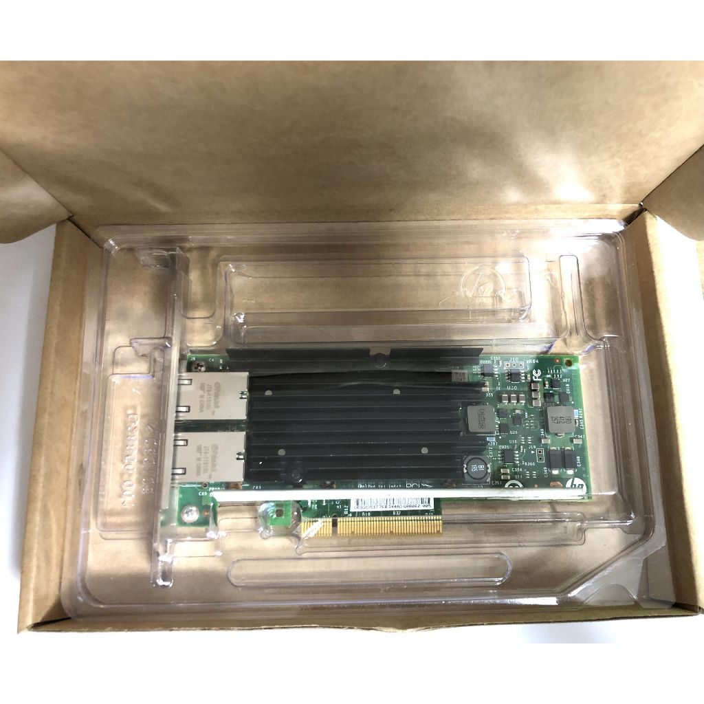 อะแดปเตอร์ 2 พอร์ต HP 561T 10Gb 716589-001 717708-001 716591-B21 การ์ด NIC X540-T2 Penyesuai 2 พอร์ต ความสูงครึ่งหนึ่ง โปรไฟล์ต่ํา