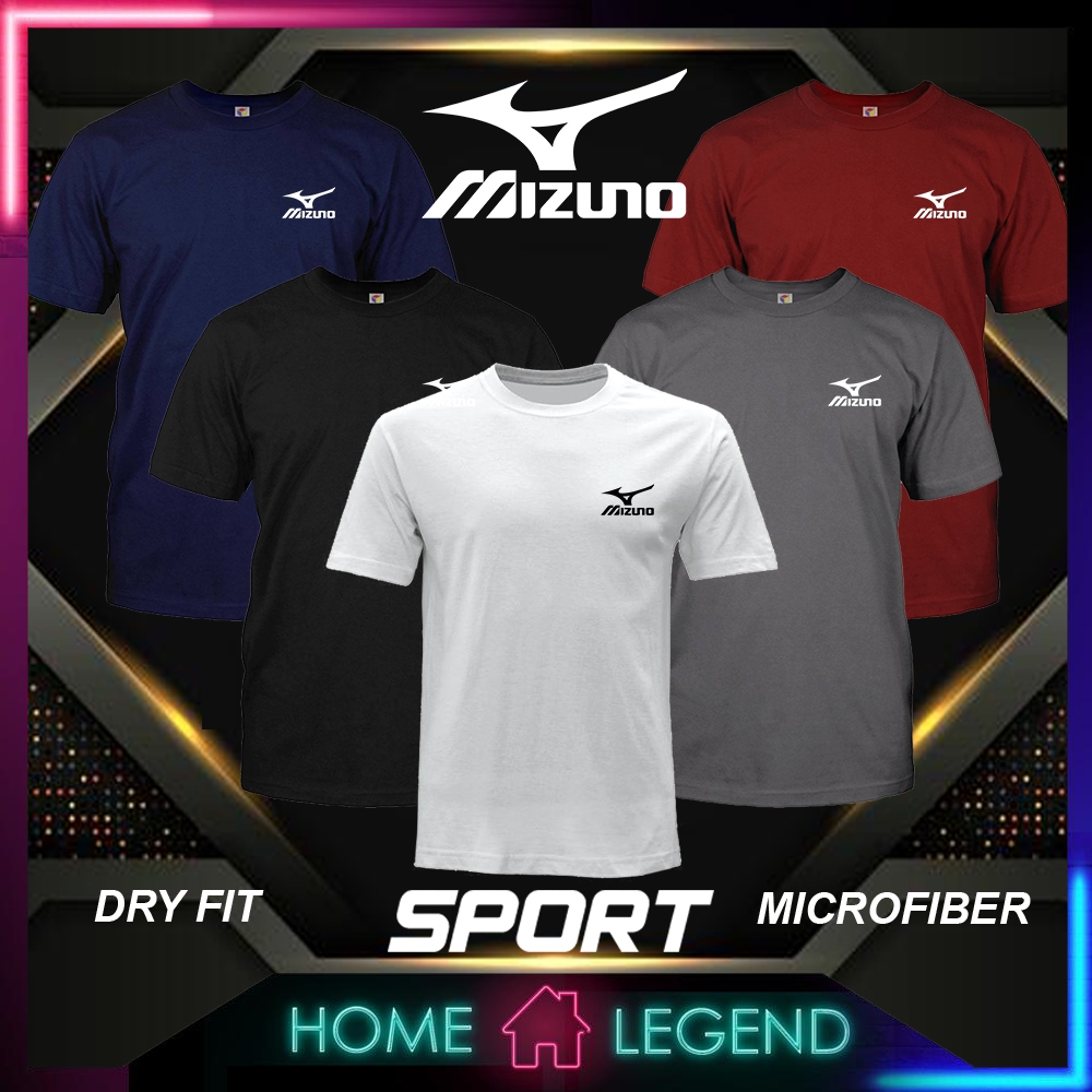 ️‍ ️‍ MIZUNO เสื้อยืดไมโครไฟเบอร์ เสื้อยืด Tee ชุดกีฬาคอกลมกีฬาแห้งเร็ว Baju Unisex ผู้ชายผู้หญิง
