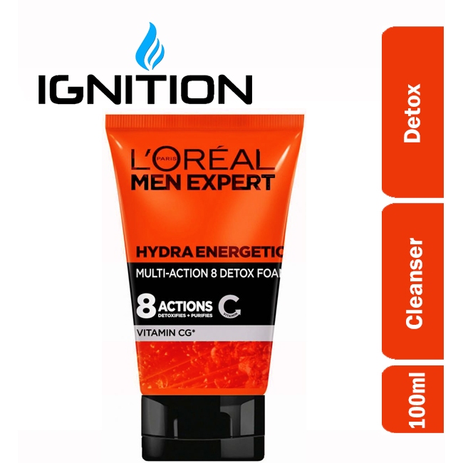 Loreal Paris Men Expert Hydra Energetic Detoxifying คลีนซิ่งโฟม 100ml