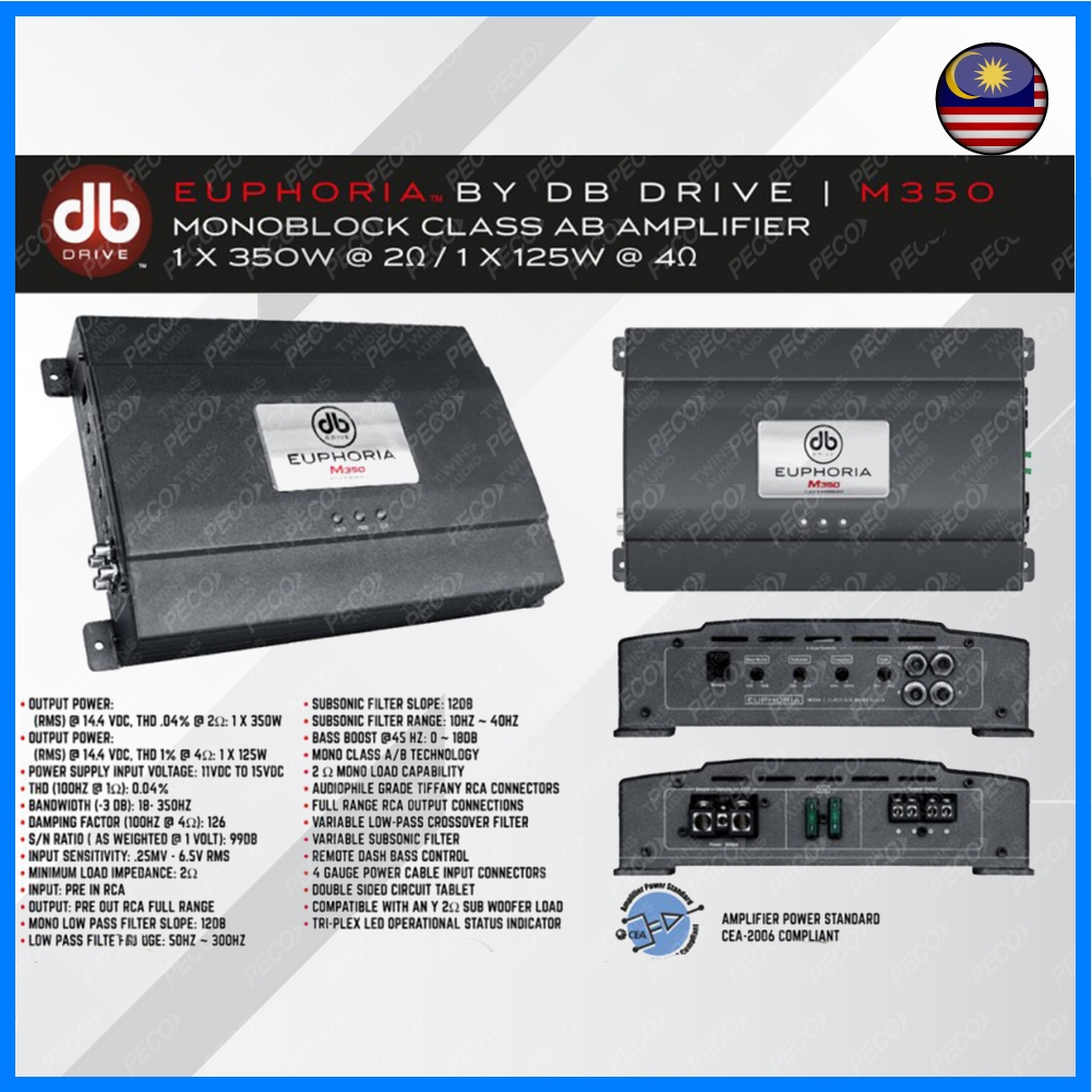 Db Drive M350 Monoblock Class AB Amplifier