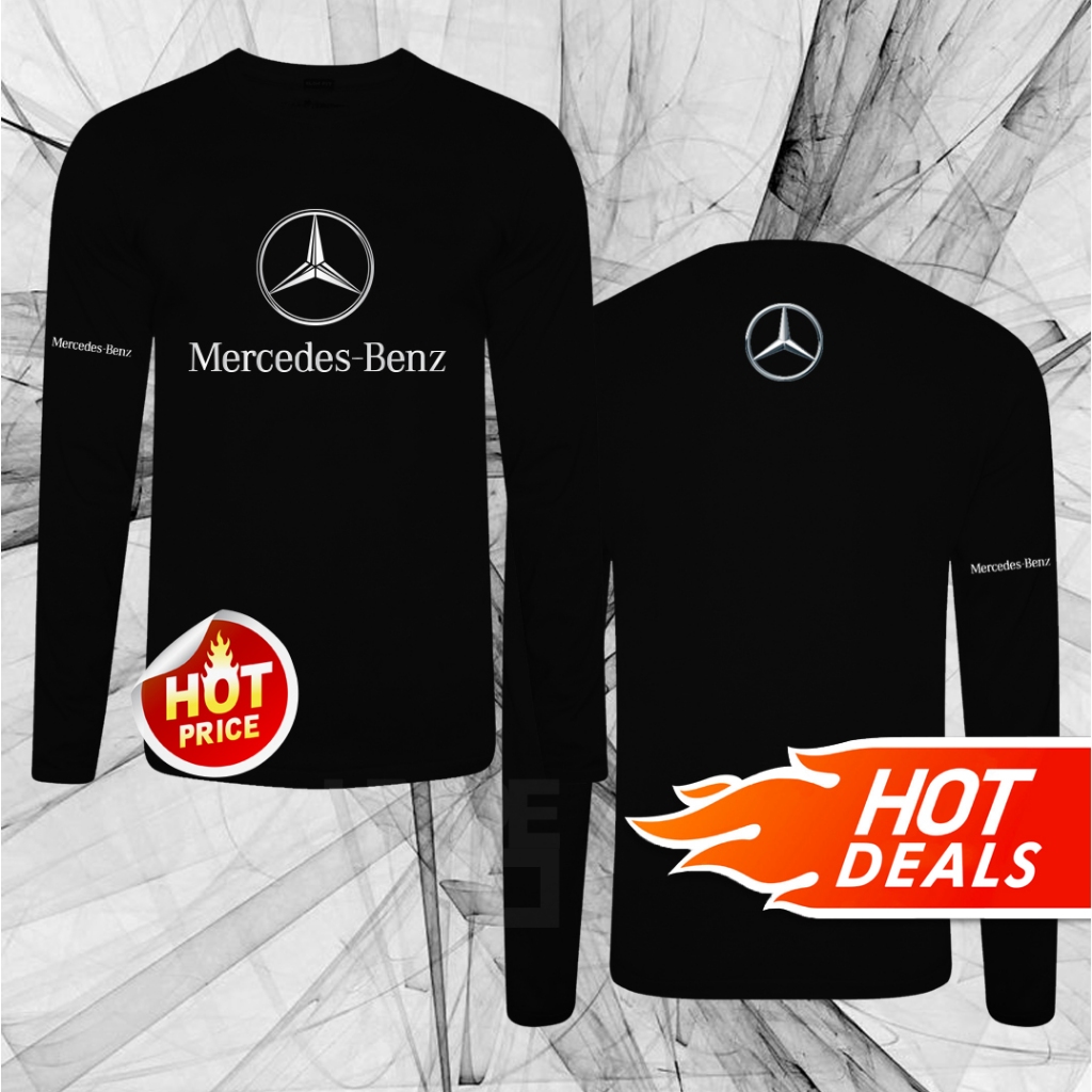 ใหม่ Mercedes - Benz Logo LS Long Sleeve 170 GSM เสื้อยืด Unisex