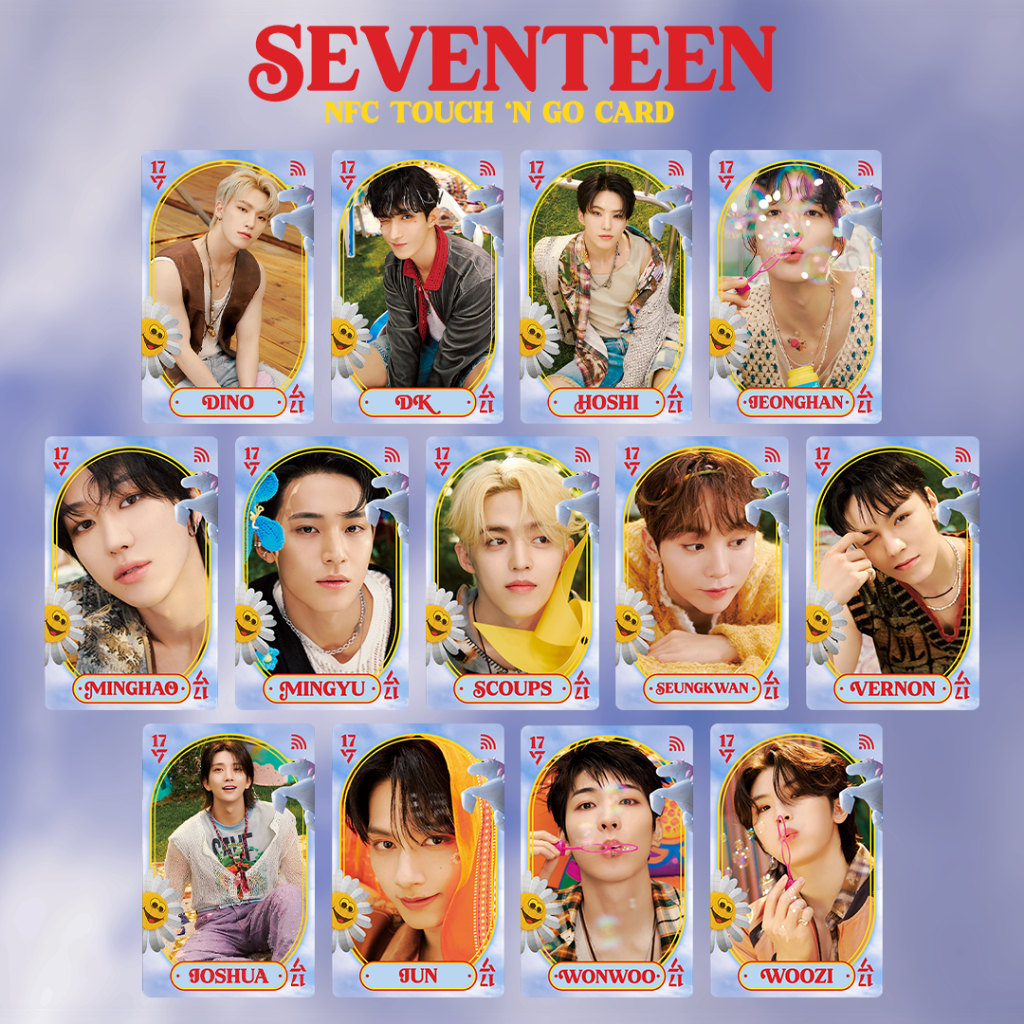 SEVENTEEN TOUCH N GO CARD และสติ๊กเกอร์ โดย MICHINSHOPMY