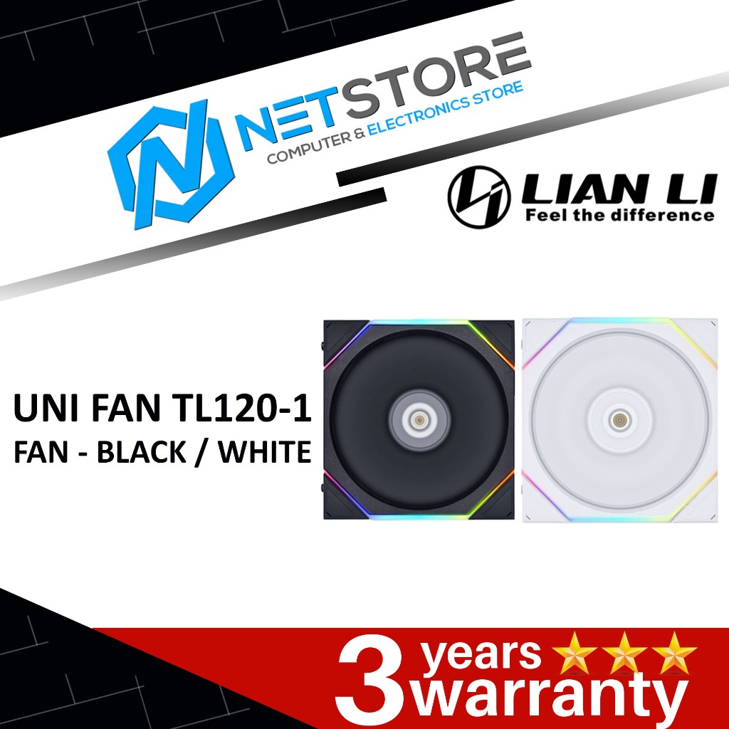 พัดลม LIAN LI UNI FAN TL120-1 - สีดํา / ขาว