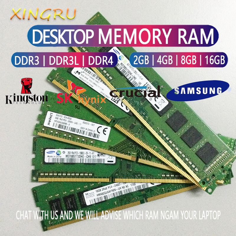  หน่วยความจําเดสก์ท็อป PC 2GB 4GB DDR2 DDR3 DDR4 667 800 1066 1333 1600 2133 2400 2666 MHz