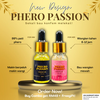 Perfume Phero Passion Pemikat Pasangan Lelaki / Pemikat Wanita - Pati Original Pheromone - Pewangi Premium  Minyak Wangi