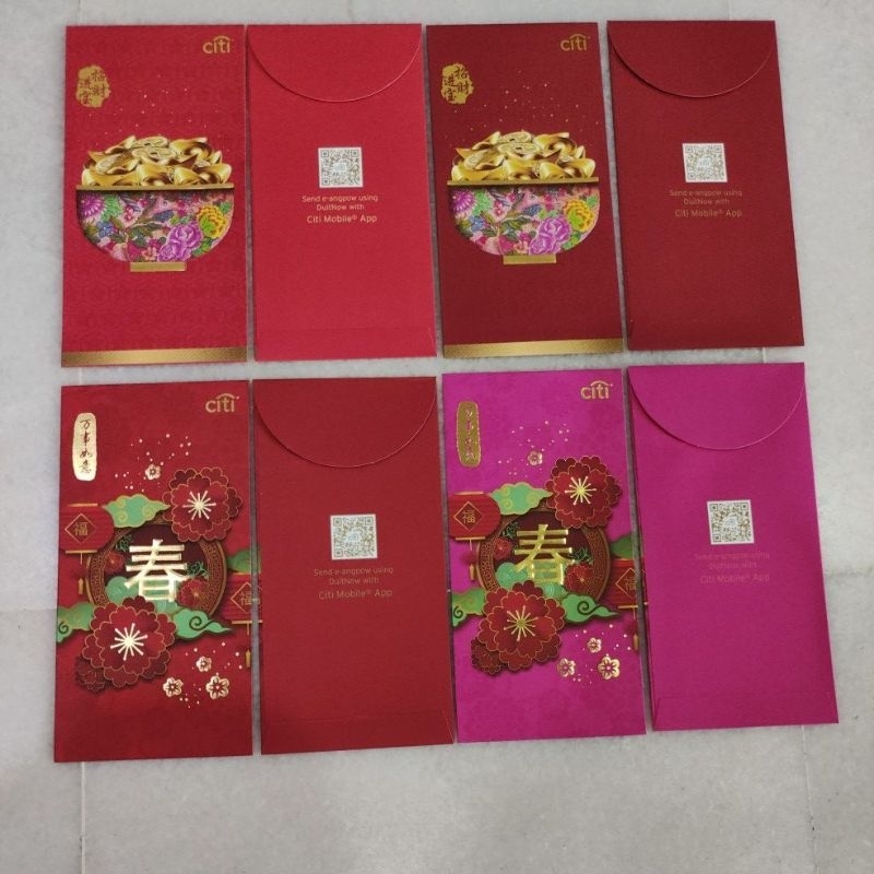 Citi ang Pao ซองแดง 8 ชิ้น 4 ดีไซน์