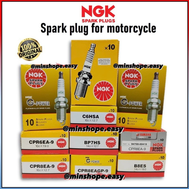 มอเตอร์ NGK SPARK PLUG G-POWER 100% - CPR8EA-9/ CPR6EA-9 CPR8EA-9 G-POWER UTK YAMAHA LC135 / HONDA W