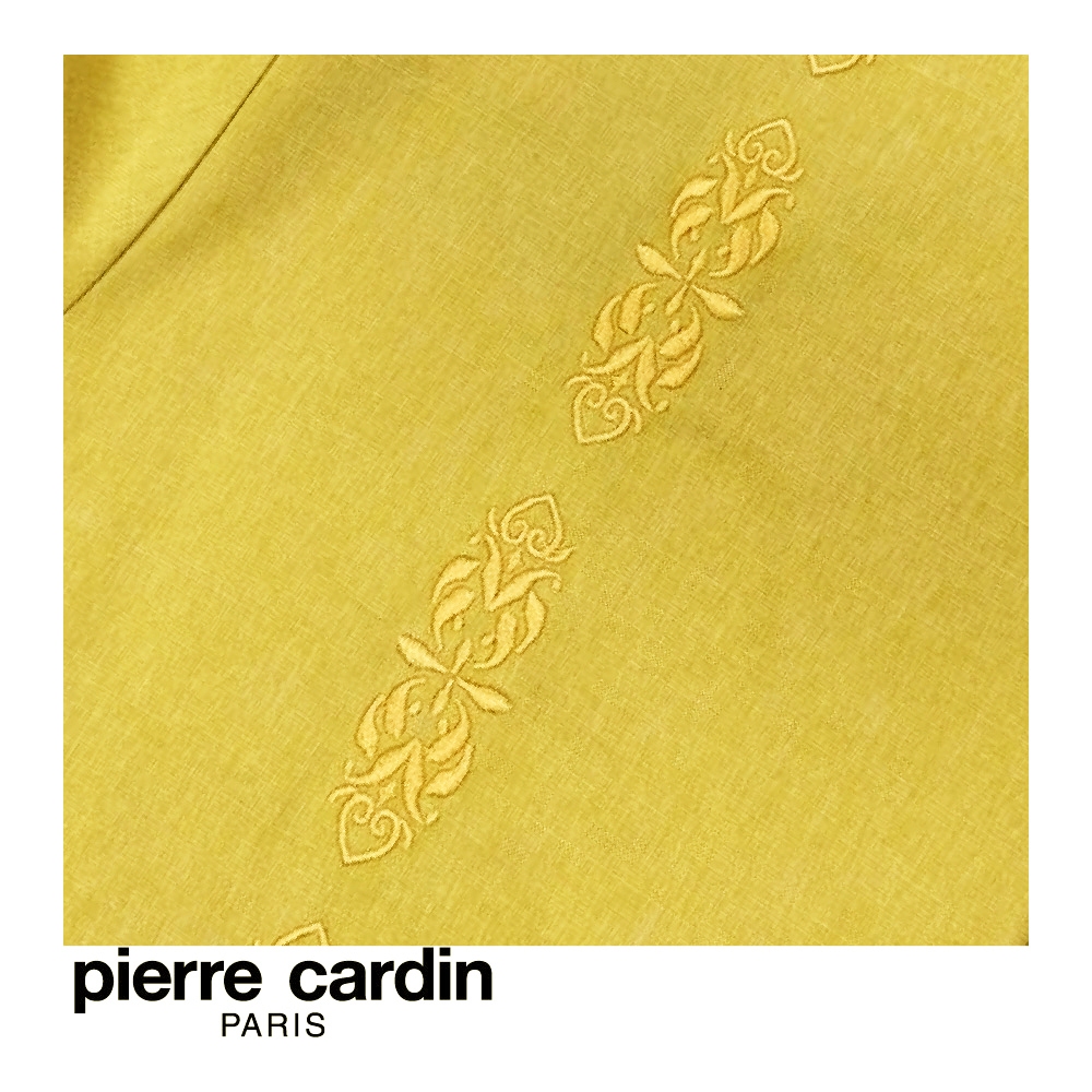 Pierre Cardin เสื้อเชิ้ตแขนสั้น ปักลาย สีเหลือง สําหรับผู้ชาย W4105B-11449