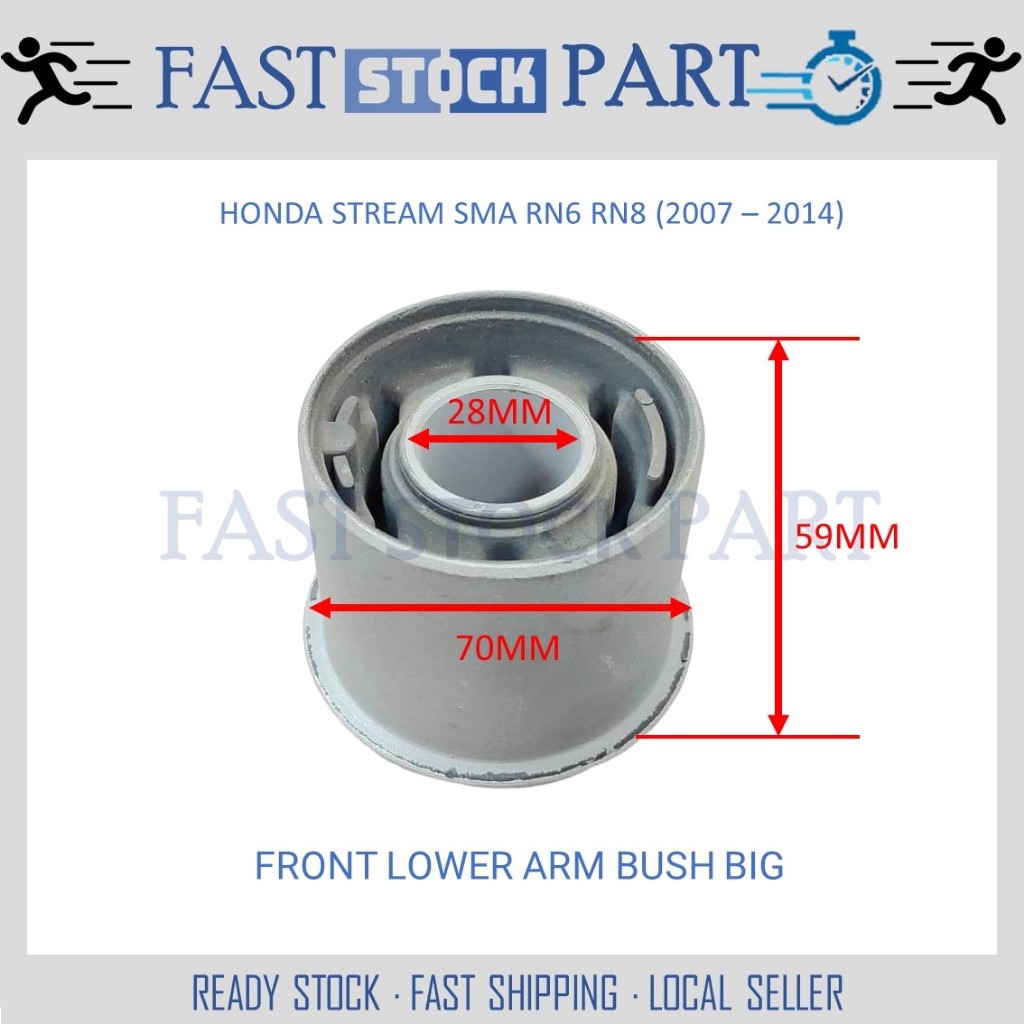 1PC FRONT LOWER ARM BUSH BIG - 51391-SMA-905 HONDA STREAM SMA RN6 RN8 (2007 - 2014)