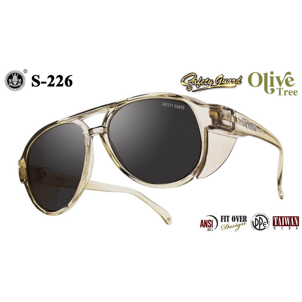 อินเทรนด์ Aviator สไตล์ Safety Guard S-226 พบ ANSI Z87 + Requirement Olive สีน้ําตาลกรอบแว่นตาป้องกันความปลอดภัย
