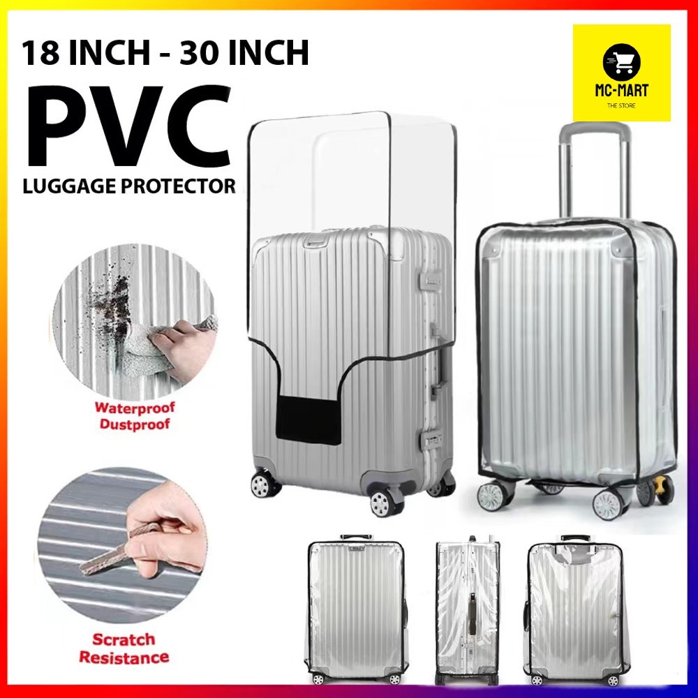 ผ้าคลุมกระเป๋าเดินทาง PVC แบบใส กันน้ํา (18 นิ้ว - 30 นิ้ว)